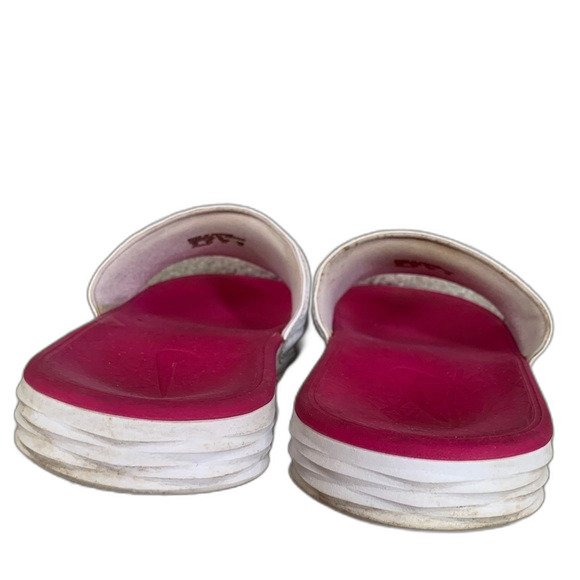 Nike White and Pink Slide Slip-On Athletic Sandals Size 11 - Picture 5 of 6